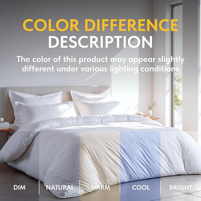 White Classic White Queen Duvet Cover Set, Microfiber Duvet Cover with Zipper, Duvet Cover Set of 1 Down Comforter Cover with 2 Pillow Shams, Luxury Comforter Cover Queen Size | Comforter Not Included
