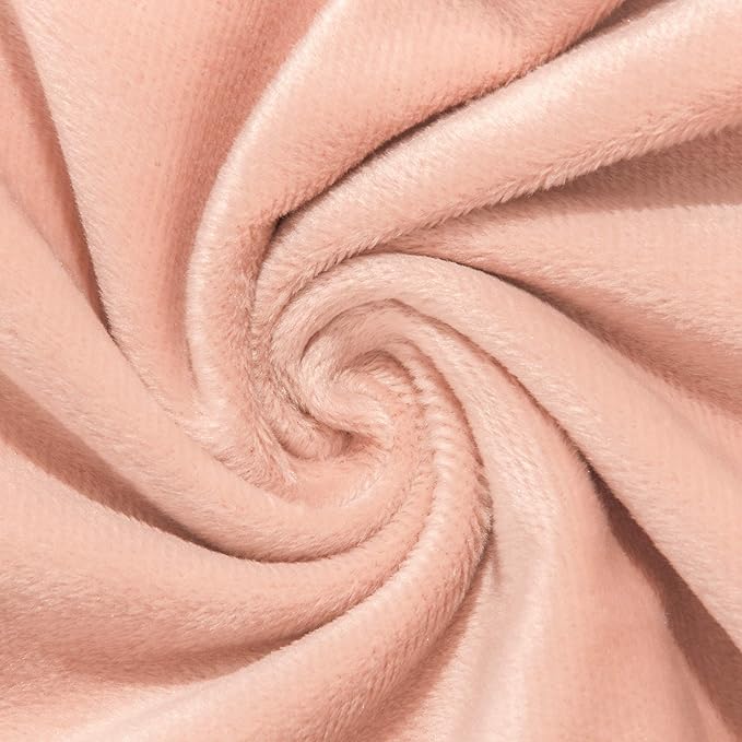 NTBAY Zipped Velvet Toddler Pillowcases, 2 Pack Cozy Luxury Flannel Plush Travel Pillow Cases, 13x18 Inches, Light Pink