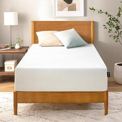 Zinus 12 Inch Twin XL Green Tea Memory Foam Mattress [New Version], Fiberglass Free, Medium Firm Feel, Zoned Pressure Relief, Certified Safe Foams & Fabric, Mattress-in-a-Box