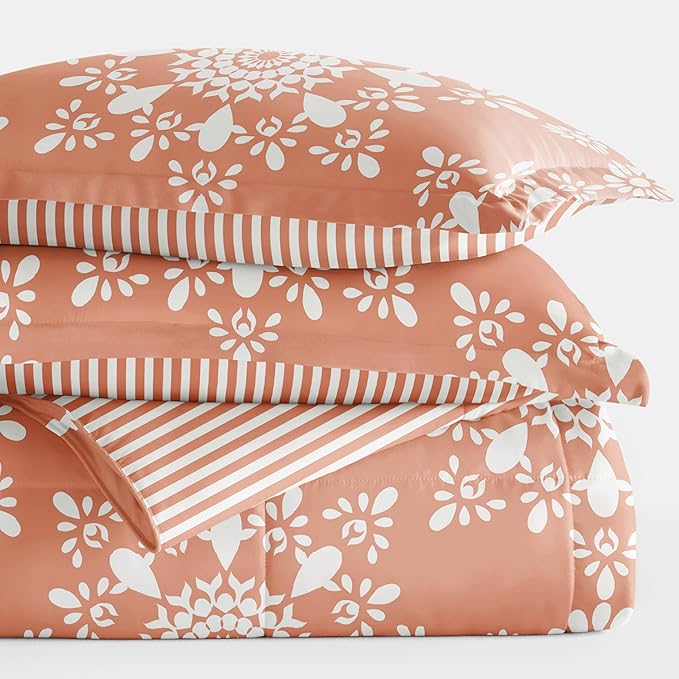 Linen Market Reversible King Size Comforter Set (3 Piece) - Bring Luxury Home with Our Soft and Lightweight Down Alternative Comforter King Set - This Includes Your King Comforter and 2 Pillow Shams