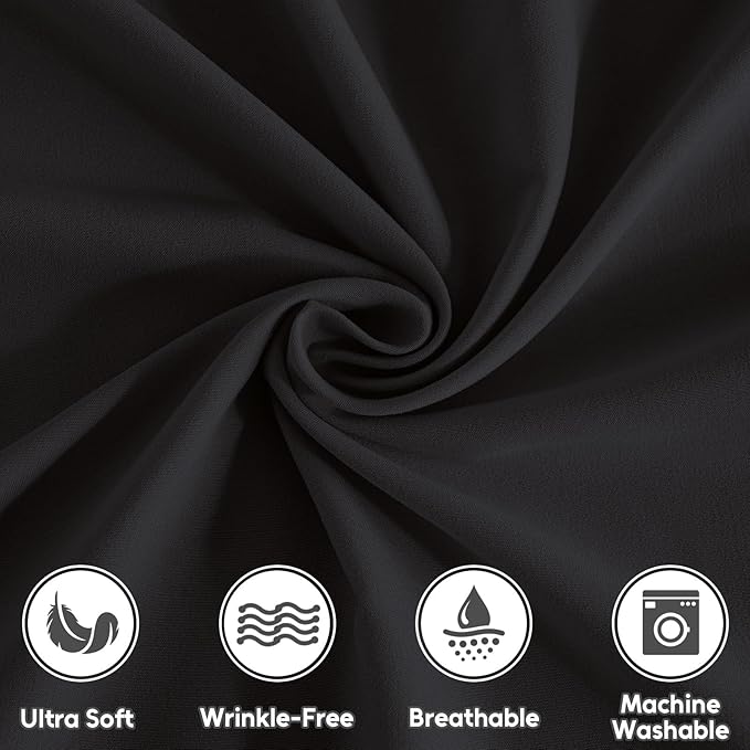 Twin Sheets Set, 3 Pieces Hotel Luxury Soft Microfiber Bed Sheets Set, Up to 16" Deep Pockets, Oeko-Tex Sheets with Elastic, Breathable, Wrinkle Free(Black,Twin)