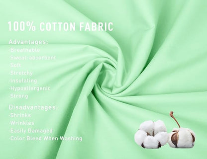 Sunflower Body Pillowcase 100% Cotton Long Pillow Cover/Case Envelope Closure 1 Pack, 20×54 inches Green Ash, Soft and Breathable