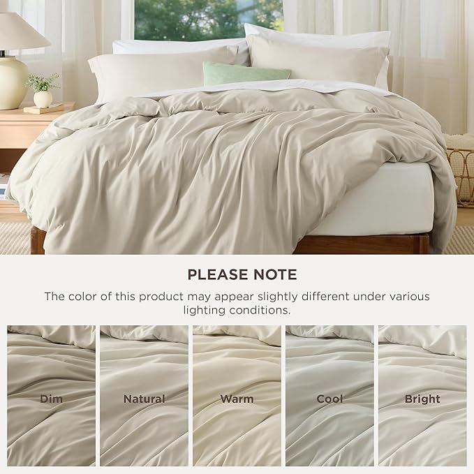 Bedsure Duvet Cover Oversized King Size - Soft Double Brushed Bedding Set for Kids & Adults, Zipper Closure, 3 Pieces, Includes 1 Duvet Cover (120"x98") & 2 Pillow Shams, NO Comforter, Linen