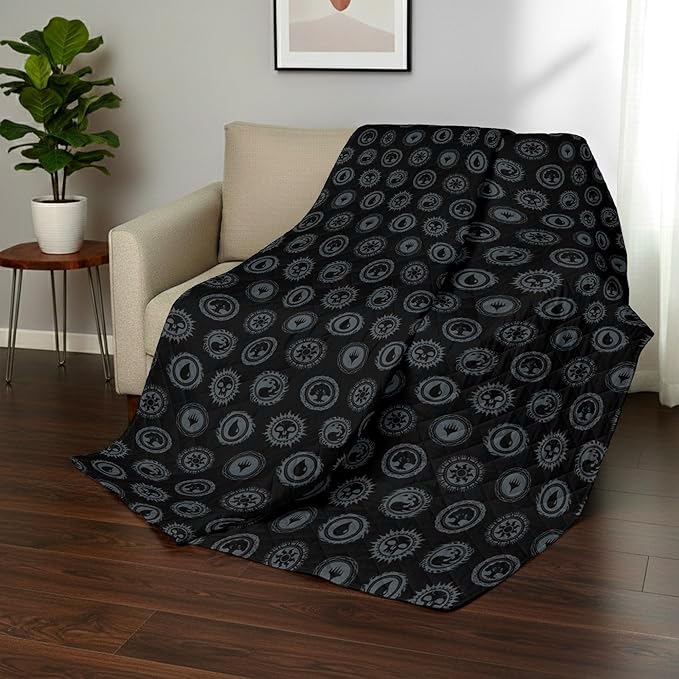 Northwest Magic The Gathering Magical Sorcerey Full/Queen Quilted Blanket, Comfy Throw, Adults Boys Girls, Soft Lightweight Bedding for Bed, or Couch, 90 x 90 inches