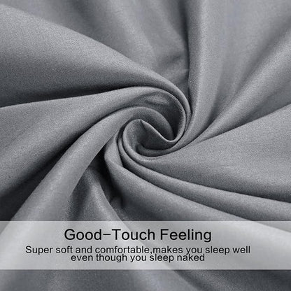 4 Piece Bed Sheet Set (Full,Silver Gray) 1 Flat Sheet,1 Fitted Sheet and 2 Pillow Cases,Brushed Microfiber Luxury Bedding with Deep Pockets