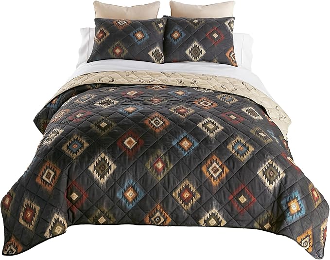 Donna Sharp Phoenix Comforter Bedding Set - 3-Piece Queen Size Reversible Comforter Set - Includes 1 Plush Comforter and 2 Pillowcases - Machine Washable
