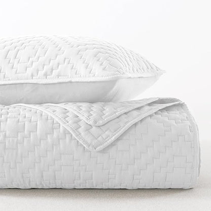 R.SHARE White King Size Quilt Bedding Sets with Pillow Shams, Boho Lightweight Soft Bedspread Coverlet, Quilted Blanket Thin Comforter Bed Cover for All Season, 3 Pieces, 104x90 inches