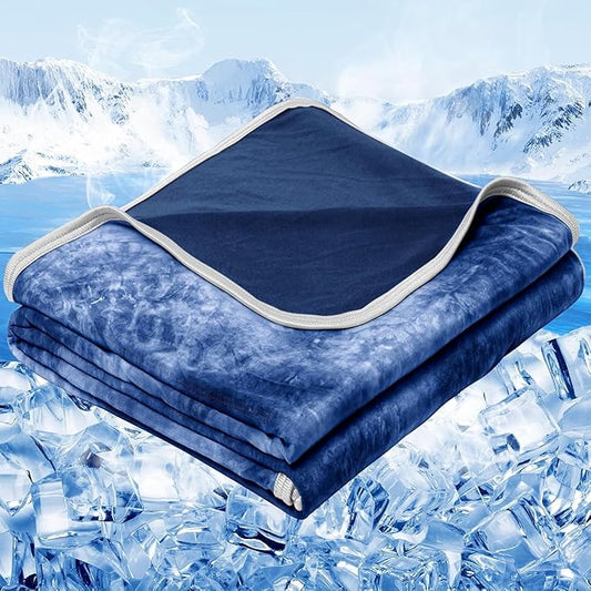 inhand Cooling Throw Blanket (50"x60"), Cooling Blankets for Hot Sleepers, Absorbs Heat to Keep Adults Cool for Summer Nights Sweats, Thin Cold Lightweight Blanket for Couch Bed, All Season Use