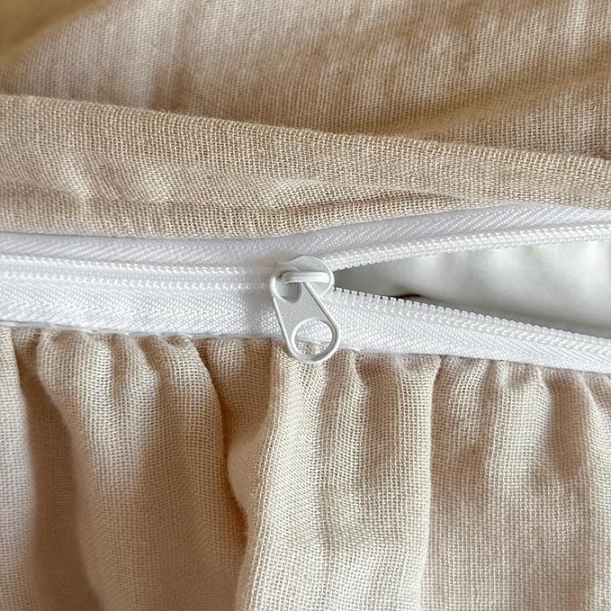 VM VOUGEMARKET Muslin Cotton Duvet Cover Set King Shabby Pink Flower Duvet Cover with Ruffles Soft Linen Like Gauze Comforter Cover with Zip Closure and Corner Ties- 104"x90"