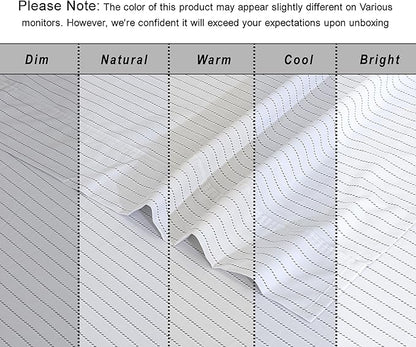 RUVANTI 100% Organic Cotton Sheets Queen Size, Percale Weave, GOTS Certified, 4-Piece Set, Deep Pocket 15", Crisp & Breathable, Soft Durable Bedding, Sábanas Algodón Orgánico – Construction Line