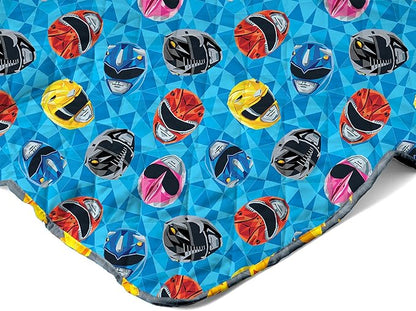 Northwest Power Rangers Geo Power Twin Quilted Blanket, Comfy Throw, Adults Boys Girls, Soft Lightweight Bedding for Bed, or Couch, 60 x 90 inches