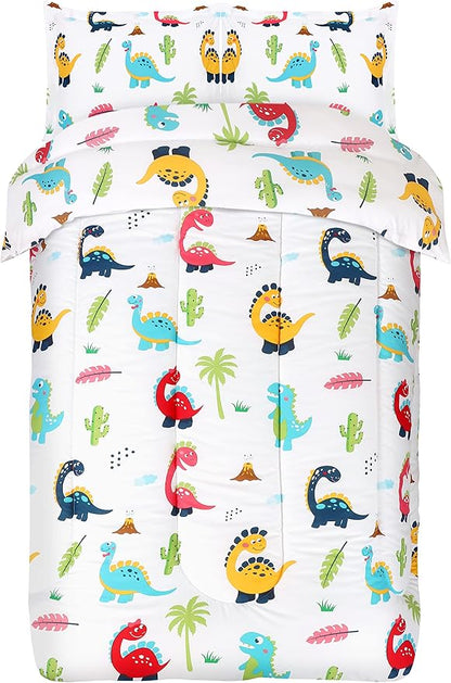 Utopia Bedding Dinosaur Kids Comforter Set with 2 Pillow Shams, 3 Piece Soft Microfiber Twin Bed Comforter with Pillow Shams, Printed Kids Bedding for Boys and Girls, Lightweight, Breathable,Easy Care