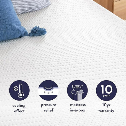Best Price Mattress 5-Inch Full Gel Memory Foam Mattress, Medium Firm, Cooling Bed-in-a-Box for Kids & Adults