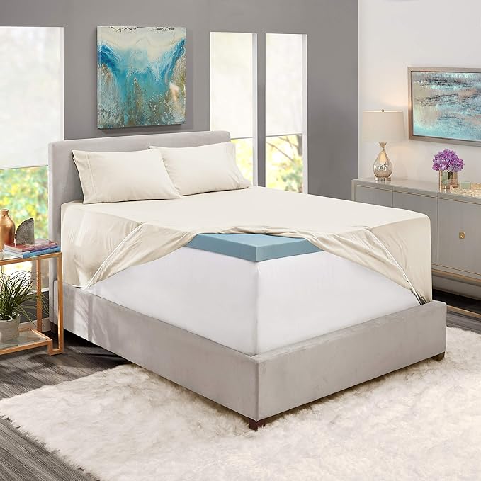 Nestl Twin Size Sheet Set, 4 Piece Extra Deep Pocket (18-24 inches), Microfiber, Hotel Luxury, Soft, Breathable, Wrinkle-Free, Easy to Care, Off White