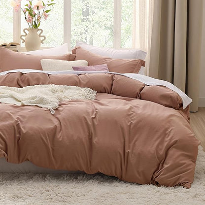 Bedsure Mocha Mousse Duvet Cover Twin/Twin XL Size - 2 Pieces Prewashed Polyester Extra Soft Bedding Set, Includes 1 Twin Duvet Cover 68x90 Inches with Zipper Closure & 1 Pillow Sham, No Comforter