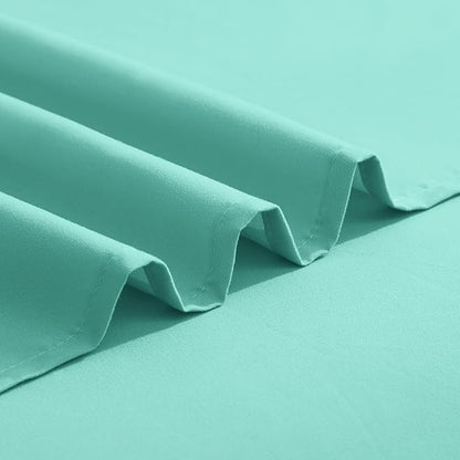 Elegant Comfort Luxurious 1500 Premium Hotel Quality Microfiber Three Line Embroidered Softest 4-Piece Bed Sheet Set, Wrinkle and Fade Resistant, Full, Paradise Teal