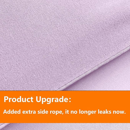 TAIMIT Light Purple Queen Size Comforter Set - 7 Pieces, Bed in a Bag Bedding Sets with All Season Soft Quilted Warm Fluffy Reversible Comforter,Flat Sheet,Fitted Sheet,2 Pillow Shams,2 Pillowcases