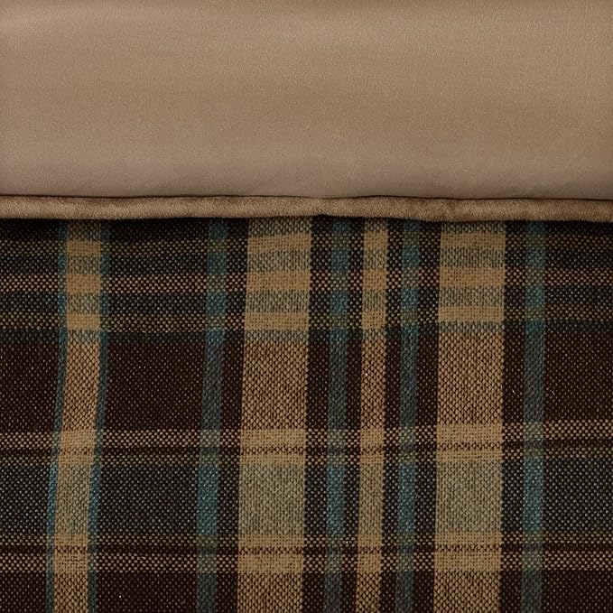 Woolrich Rustic Lodge Cabin Comforter Set - All Season Down Alternative Warm Bedding Layer and Matching Shams, Oversized Twin, Hadley Plaid, Multi