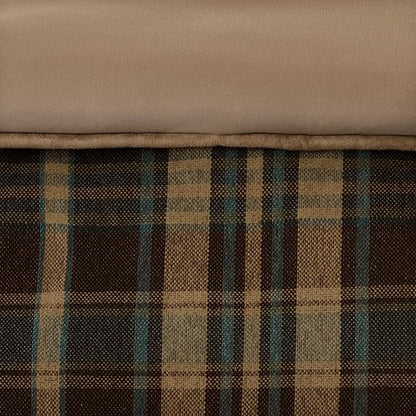 Woolrich Rustic Lodge Cabin Comforter Set - All Season Down Alternative Warm Bedding Layer and Matching Shams, Oversized King, Hadley Plaid, Multi