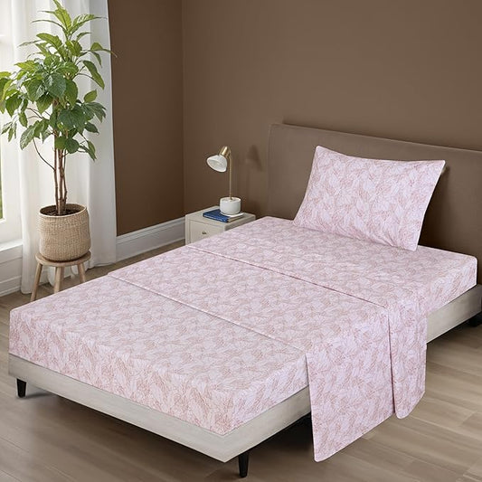 ZOYER 100% Cotton Sheets – Twin XL Size Percale Bedding, Cooling & Breathable, Durable with a Crisp, Soft & Comfortable Feel, 16" Deep Pocket, 3-Piece Set, Negative Print