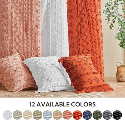MR&HM California King Comforter Set White, 7 Pieces Tufted Boho Beddding Sets, Farmhouse Style Bed in a Bag with 1 Comforter, 2 Pillow Shams, 2 Pillowcases, 1 Flat Sheet, 1 Fitted Sheet