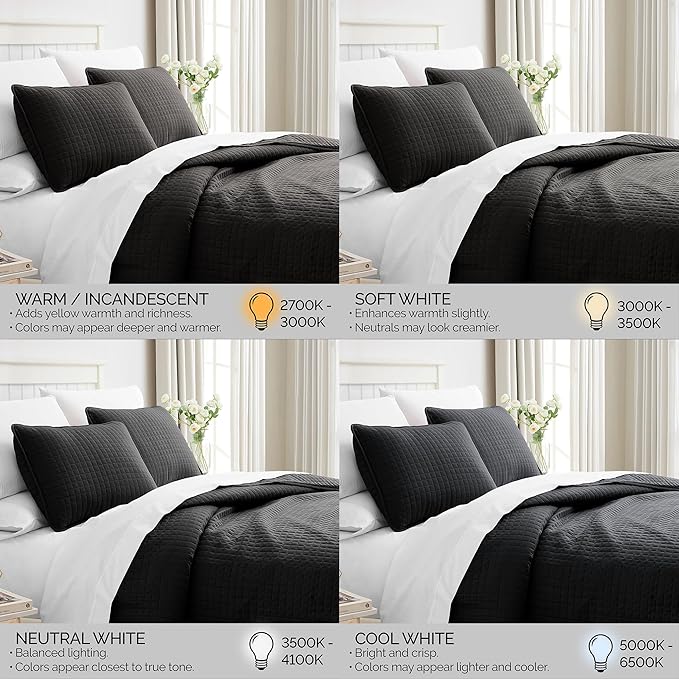 Southshore Fine Living, Inc. Twin XL Quilt Bedding Set, Dorm Room Bedding Essentials, Stain Resistant, Machine Washable Bedspread, XL/Twin Black Quilt Comforter Set/Bedspread with Pillow Sham, Black