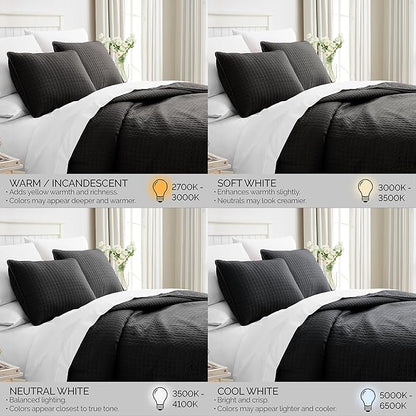 Southshore Fine Living, Inc. Quilts Queen Size Sets, Full Quilt Bedding Set, Pet Hair Resistant Bedding Coverlet Queen Size, Full Size Quilt, Microfiber Comforter with 2 Pillow Shams, Black Quilts