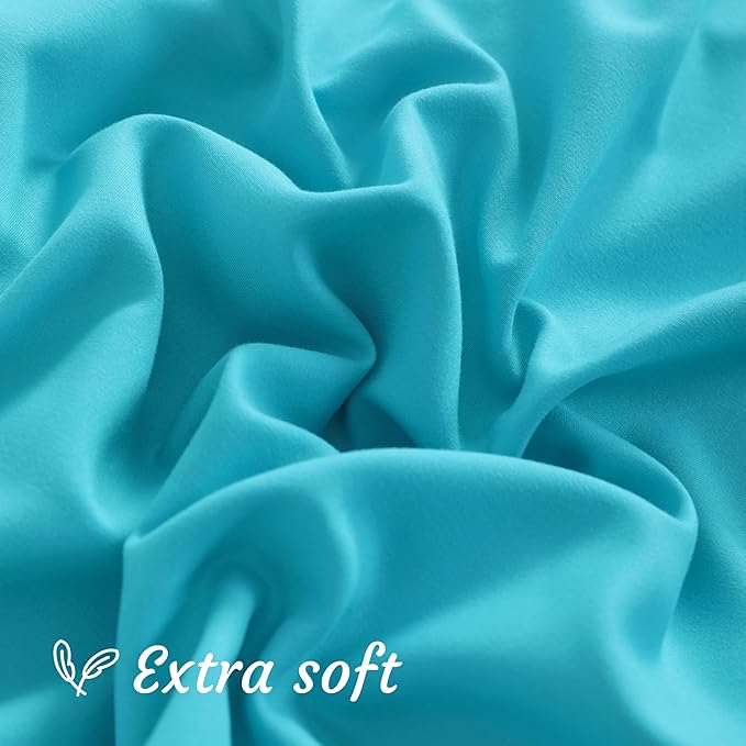 NTBAY Body Pillow Cases Set of 2, 2 Pack Brushed Microfiber 20x54 Pillow Cases, Soft, Wrinkle, Fade, Stain Resistant Blue Pillow Cases with Envelope Closure, 20x54 Inches, Blue
