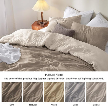 Bedsure Twin/Twin XL Comforter Set, Khaki Beige Soft Prewashed Bedding for All Seasons, 2 Pieces GentleSoft™ Bed Set, 1 Lightweight Comforter (68"x88") and 1 Pillowcase (20"x26")