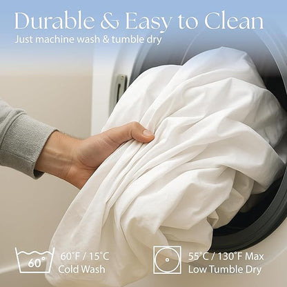 Snuze Soft Terry Mattress Protector – King Size, Waterproof Cover – Soft, Breathable, Machine Washable, Fits Up to 20” Deep Mattress