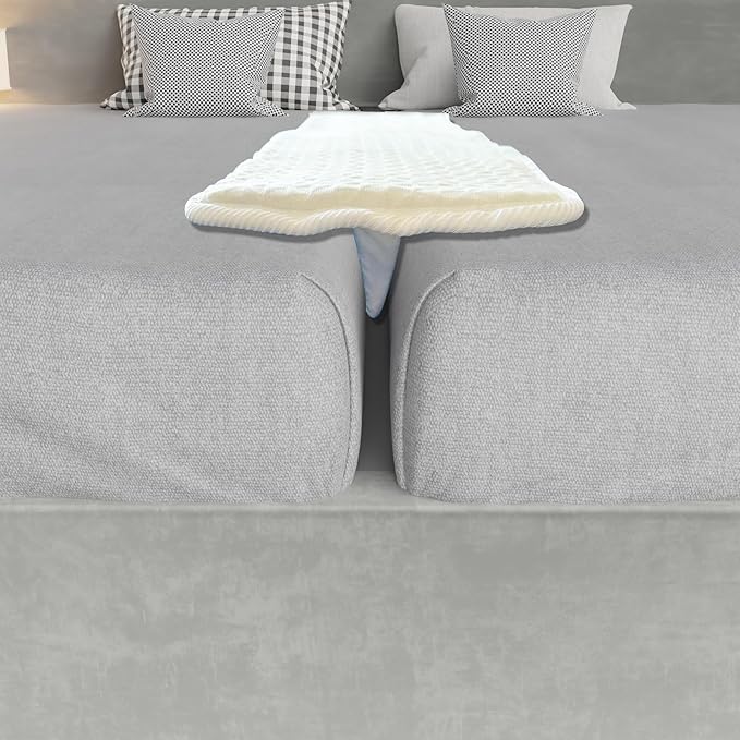 Greaton, 80” Bed Bridge Pad | Twin XL to King Mattress Converter Kit | Gap Filler for Adjustable Mattresses | Good for Guests Stay Overs & Family Room, White