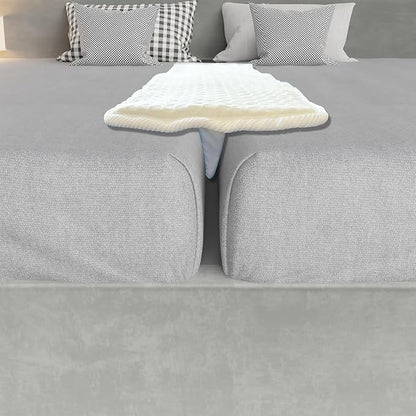 Greaton, 80” Bed Bridge Pad | Twin XL to King Mattress Converter Kit | Gap Filler for Adjustable Mattresses | Good for Guests Stay Overs & Family Room, White