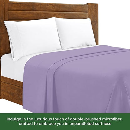 Luxury Flat Sheet on Amazon Elegant Comfort Wrinkle-Free 1500 Premier Hotel Quality 1-Piece Flat Sheet, Full Size, Lilac