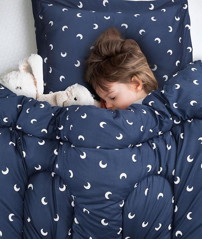 Utopia Bedding Moon Kids Comforter Set with 2 Pillow Shams, 3 Piece Soft Microfiber Twin Bed Comforter with Pillow Shams, Printed Kids Bedding for Boys and Girls, Lightweight, Breathable,Easy Care