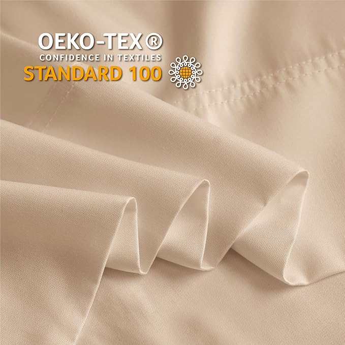 BEDELITE Body Pillow Case Cover, Rayon Made from Bamboo, Cooling Body Pillow Cover for Hot Sleepers and Night Sweats, Breathable & Silky Soft Full Long Pillow Case (Taupe, 20x54 Inches)