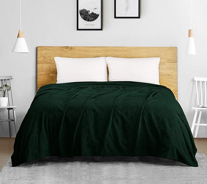 Utopia Bedding Forest Green 100% Cotton Blanket [King Size - 90x108 Inch] Lightweight, Soft and Breathable Thermal Blanket for All Seasons
