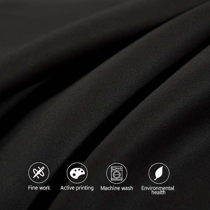 NTBAY Egyptian Cotton King Pillowcases - Set of 2, 500 Thread Count Cotton Pillowcases - Soft and Breathable Envelope Closure Pillow Cases - 20x36 Pillow Covers for Bed, Black