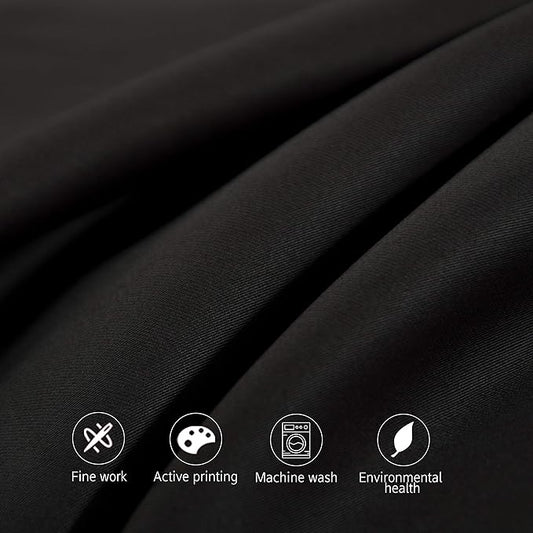 NTBAY Egyptian Cotton King Pillowcases - Set of 2, 500 Thread Count Cotton Pillowcases - Soft and Breathable Envelope Closure Pillow Cases - 20x36 Pillow Covers for Bed, Black