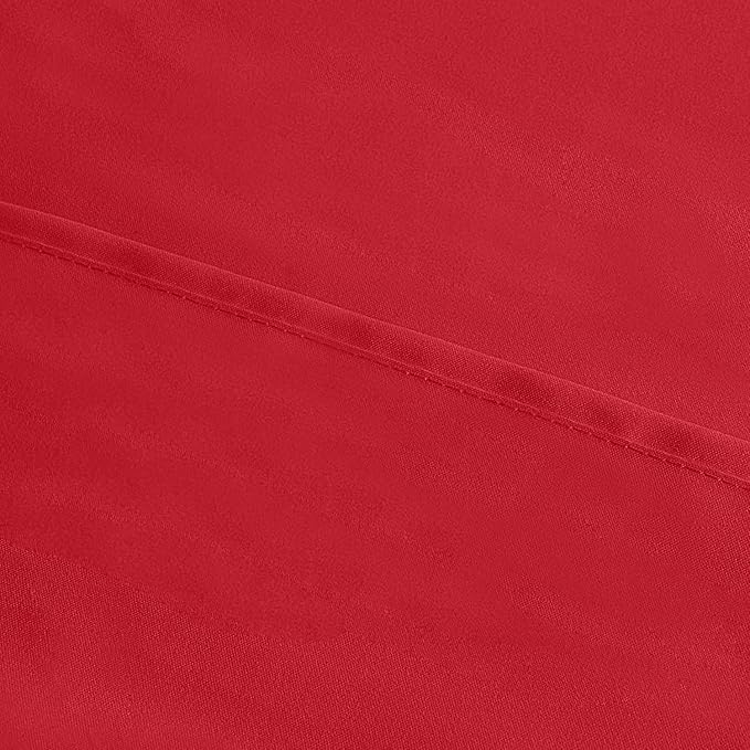 Utopia Bedding Standard Pillow Cases - 4 Pack - Envelope Closure - Soft Brushed Microfiber Fabric - Shrinkage and Fade Resistant Pillow Covers Standard Size 20 X 26 Inches (Standard, Red)