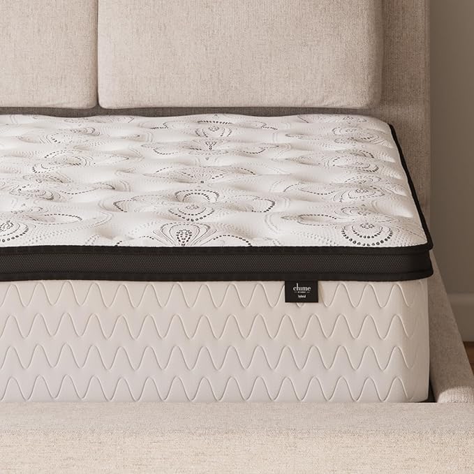 Signature Design by Ashley Chime 12 Inch Hybrid Full Mattress, Memory Foam Mattresses with Lumbar Support, High-Density Foam & Pocketed Coils for Comfort & Back Support, Mattress in a Box, Full Size