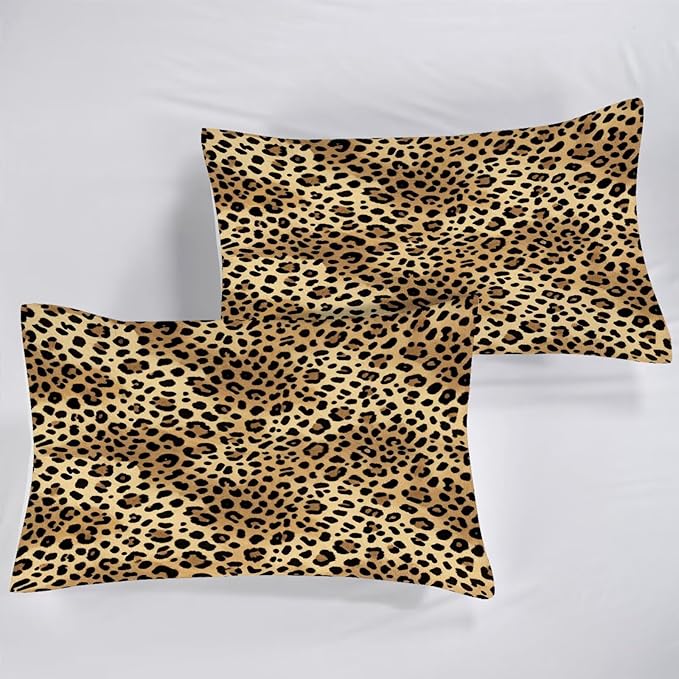 Cheetah Print Comforter Set King Size Leopard Print Bedding for Women Girls Boys Bedroom Animals Quilt Bed Set 1 Comforter 2 Pillowcases