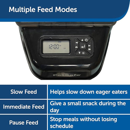 PetSafe Automatic Cat Feeder - Healthy Pet Simply Feed - Automatic Pet Feeder for Cats & Dogs - Timed Pet Feeder with Programmable Portion Control - Holds 24 Cups of Dry or Semi-Moist Dog or Cat Food
