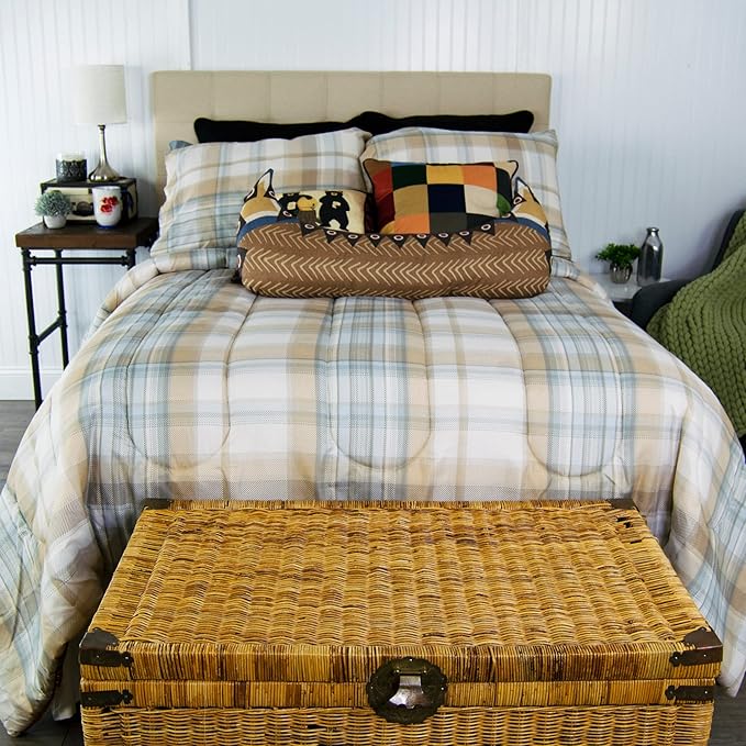 Donna Sharp King Bedding Set - 3 Piece - Forest Grove Lodge Comforter Set with King Comforter and Two King Pillow Shams - Machine Washable