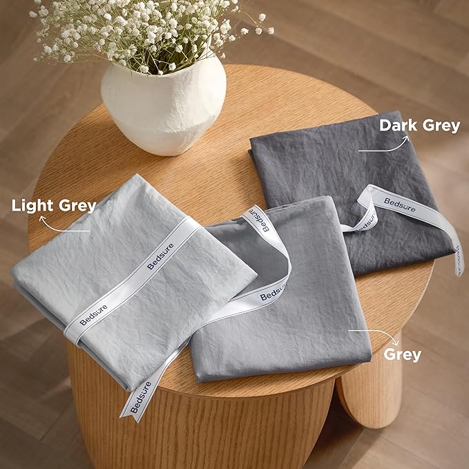 Bedsure Twin/Twin XL Comforter Set, Dark Grey Soft Prewashed Bedding for All Seasons, 2 Pieces GentleSoft™ Bed Set, 1 Lightweight Comforter (68"x88") and 1 Pillowcase (20"x26")