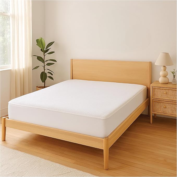 Snuze Soft Terry Mattress Protector – King Size, Waterproof Cover – Soft, Breathable, Machine Washable, Fits Up to 20” Deep Mattress