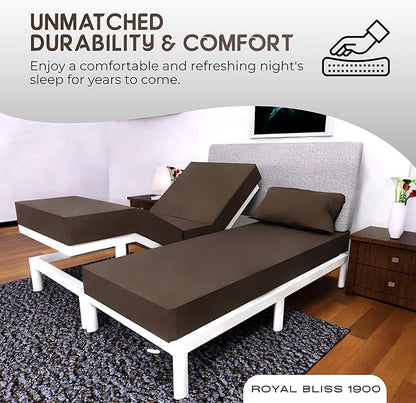 Split California King Sheets Sets - 5 Pcs Set - Split California King Sheets Sets for Adjustable Bed Cal King Split Sheets for Adjustable Bed Split California King Sheets (Chocolate)