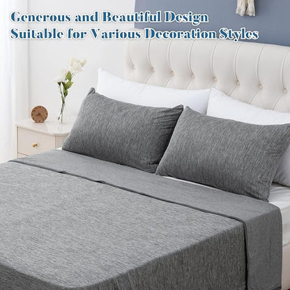 CHOSHOME Cooling Pillow Cases Zipper Pillow Covers Q-Max > 0.45 Zippered Pillowcases for Hot Sleepers, Soft, Breathable, Skin-Friendly, 2 Pack (Standard, 20" x 26", Grey)