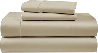 LANE LINEN 100% Egyptian Cotton Bed Sheets Full Size, 15 inch Deep Pocket Full Bedding Set, Naturally Temperature Regulating Cooling NO Pill Fade Resistant Cotton Sheets Full - Linen
