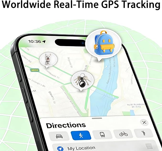 4 Pack Apple MFi Certified Tracker Tags Works with Apple Find My (iOS Only) | Bluetooth Item Finder Replaceable Battery Waterproof Smart Tag for Keys Wallet Pets Backpack Luggage Bags Worldwide Tracking