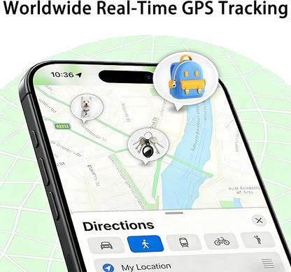 4 Pack Apple MFi Certified Tracker Tags Works with Apple Find My (iOS Only) | Bluetooth Item Finder Replaceable Battery Waterproof Smart Tag for Keys Wallet Pets Backpack Luggage Bags Worldwide Tracking